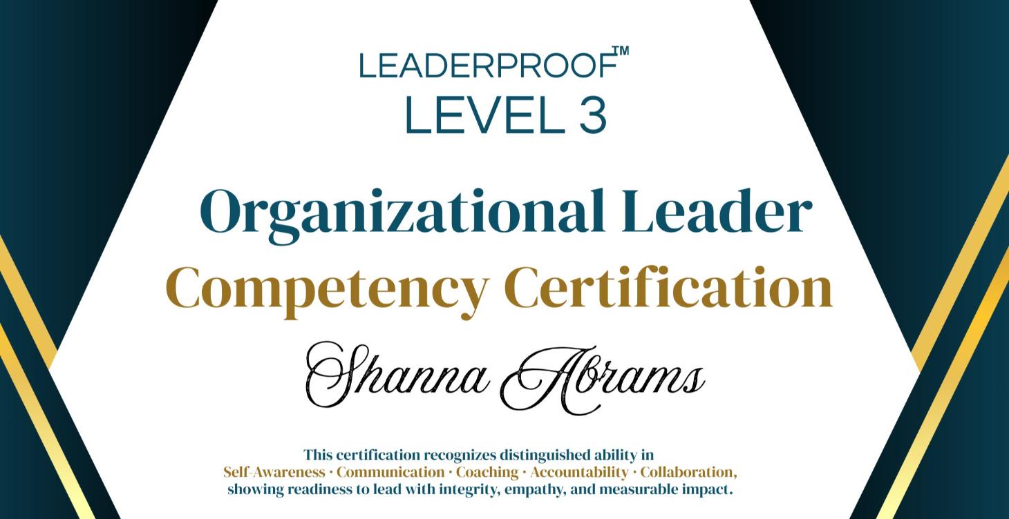 The LeaderProof™ Level 3 Competency Certification
