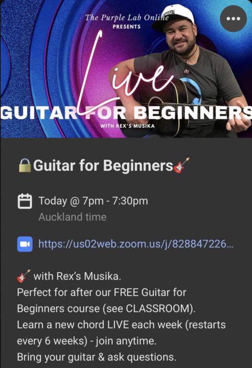 Tonight’s Live: Guitar for Beginners 🎸