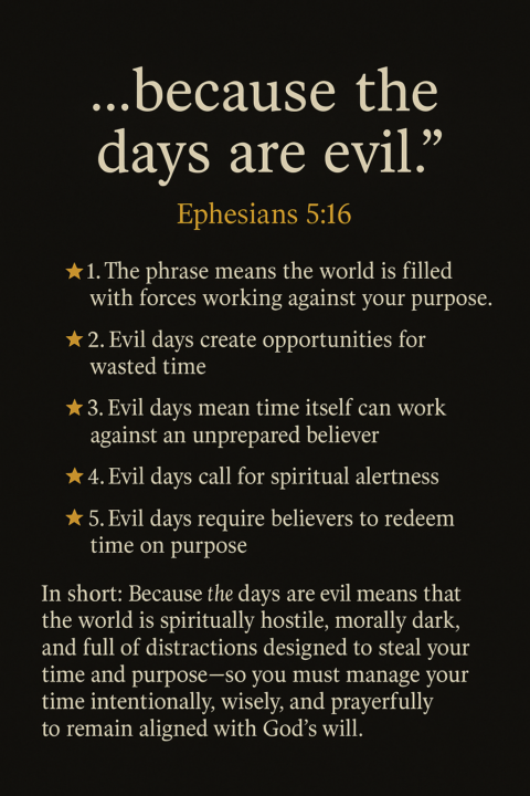 Time Management-Stewarding the Gift God give you. 