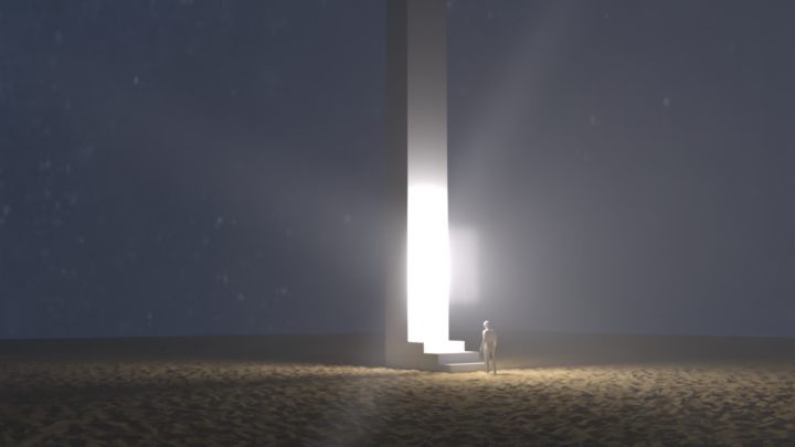 Art Direction - Man entering into another realm...